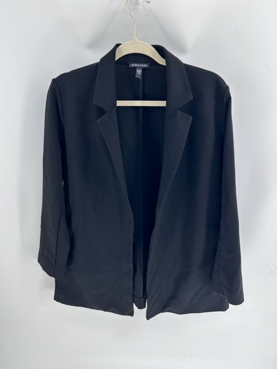 Eileen Fisher Jackets & Blazers - Eileen Fisher Open-Front Black Blazer Jacket | Small